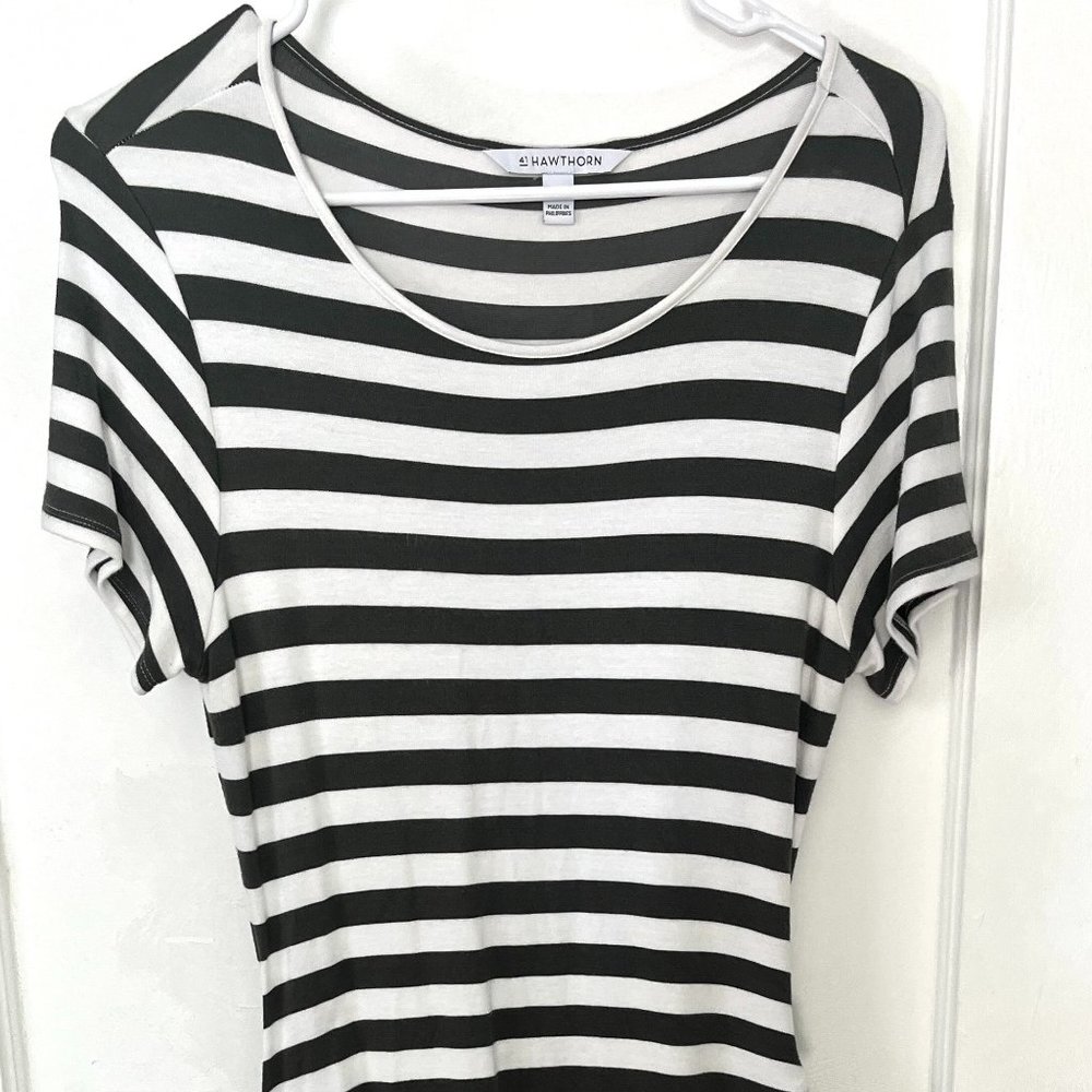 41 Hawthorne Green Striped Dress - Size L